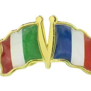 Pin, Double flag - France/Italy