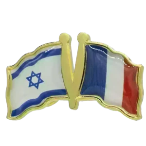 Pin, Double flag - France/Israel