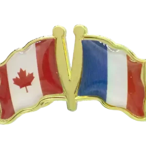 Pin, Double flag - France/Canada