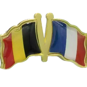 Pin, Double flag - France/Belgium