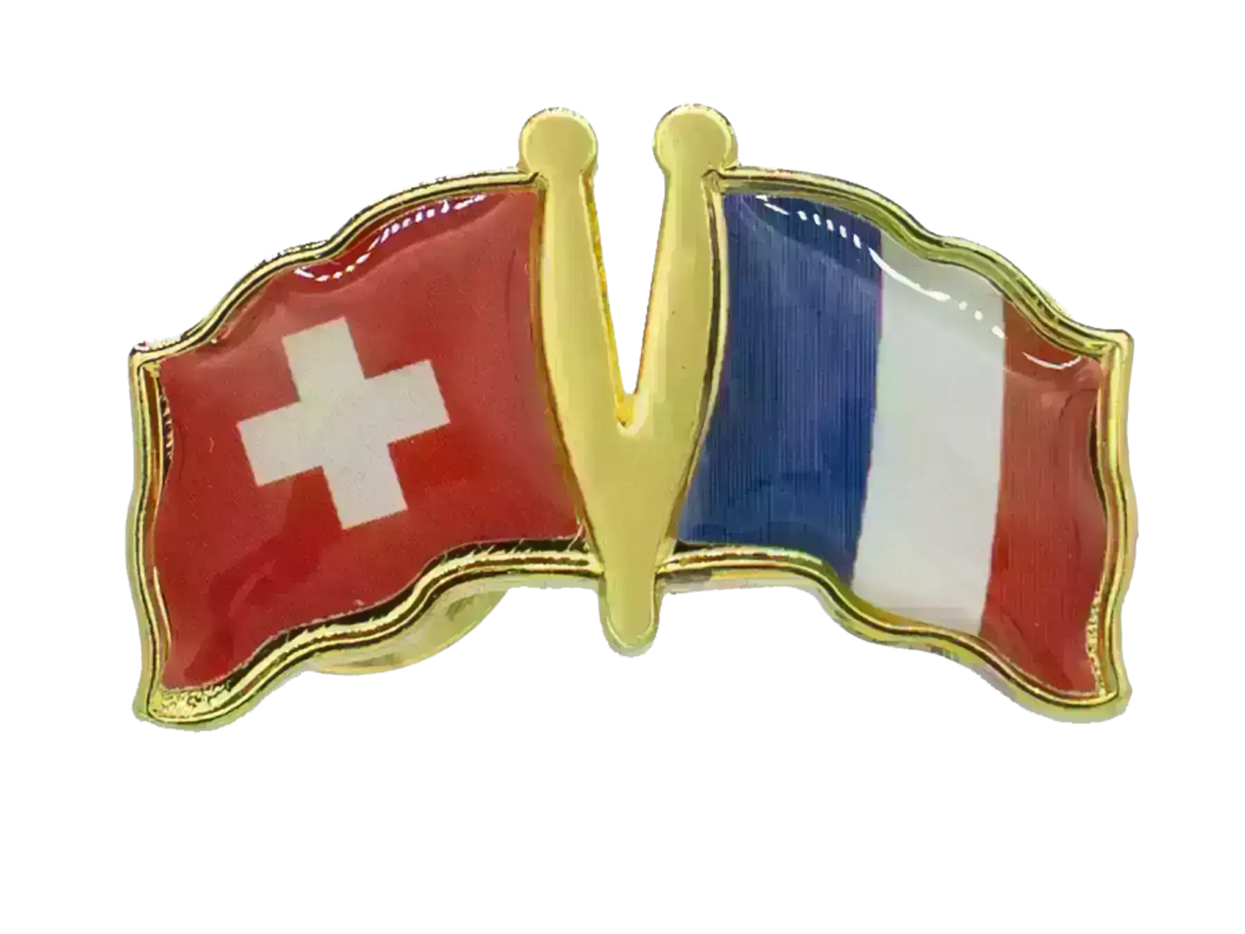 Pin, Double flag - France/Switzerland