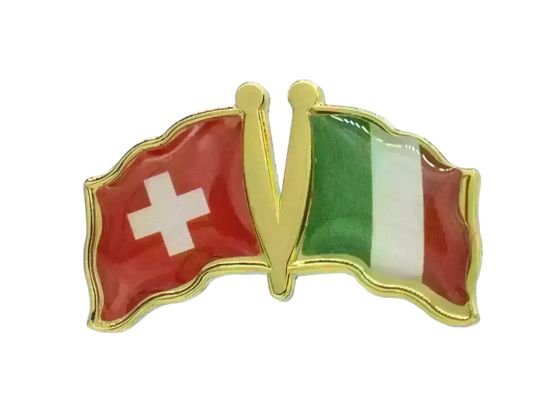 Pin, Double flag - Italy/Switzerland