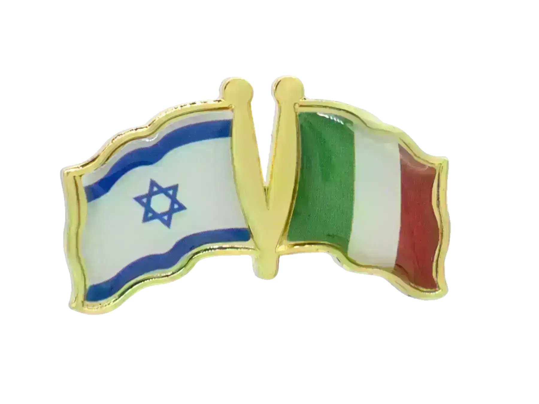 Pin, Double flag - Italy/Israel