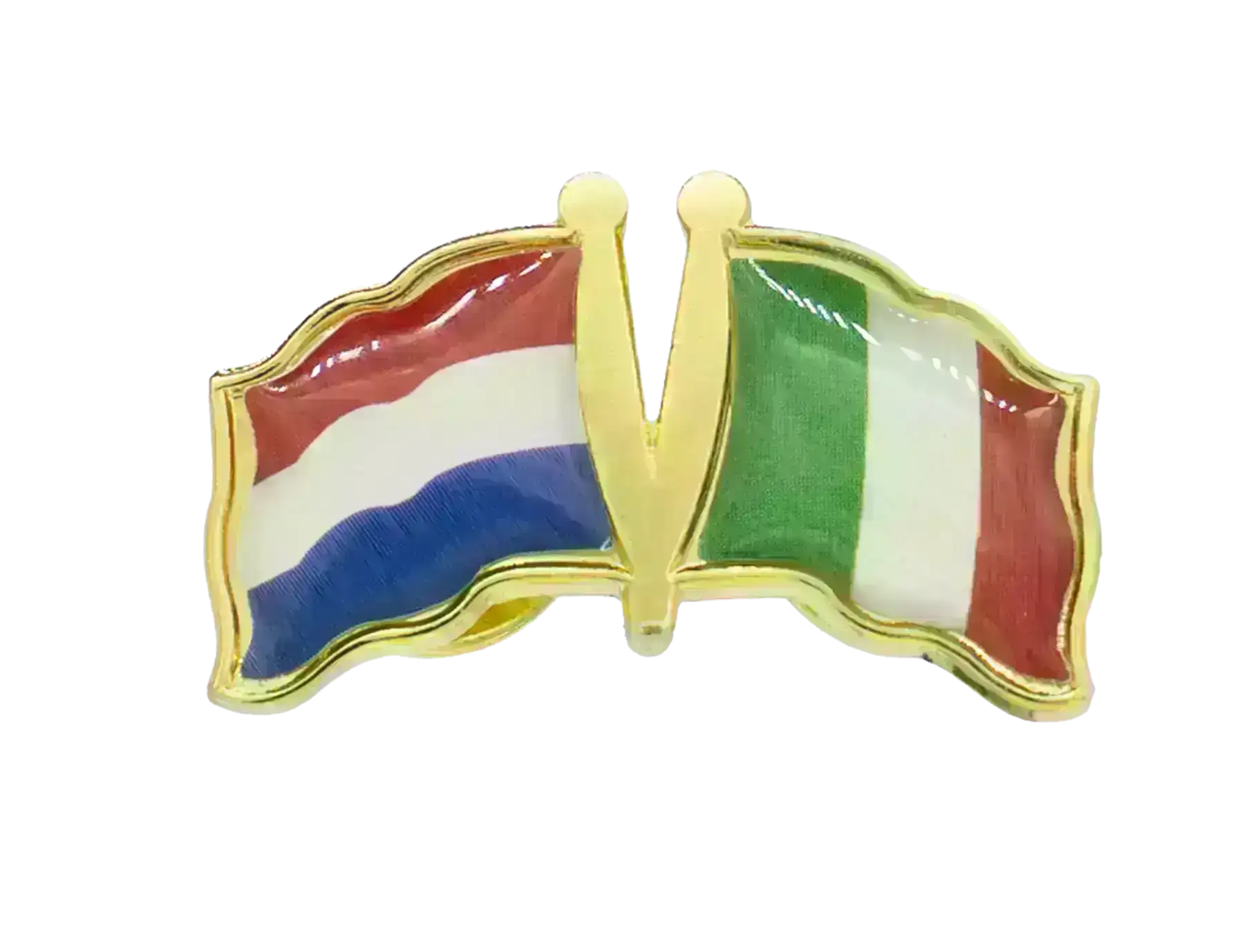 Pin, Double flag - Italy/Netherlands-Holland
