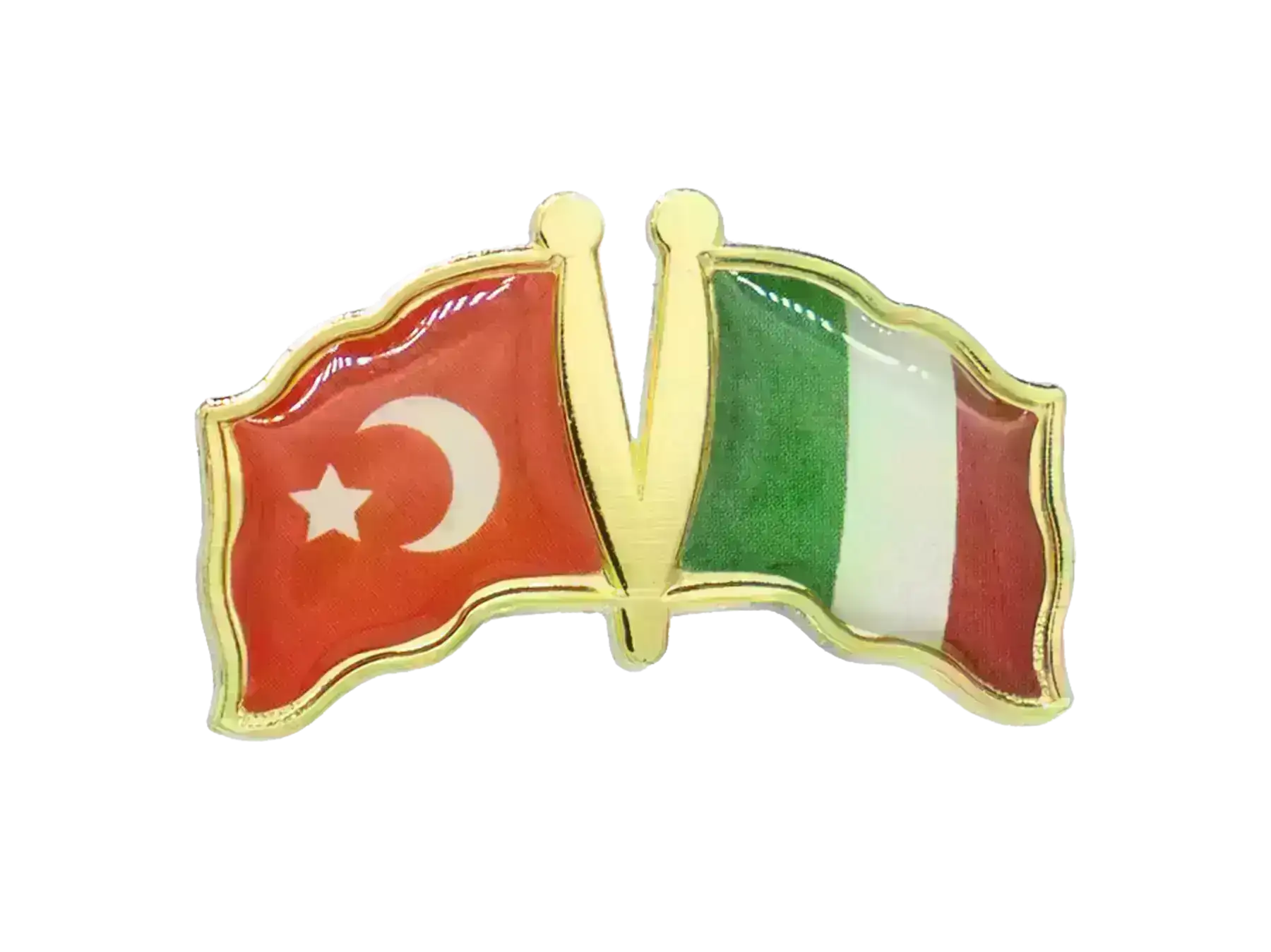 Pin, Double flag - Italy/Turke