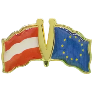 Pin, Double flag - Austria/EU
