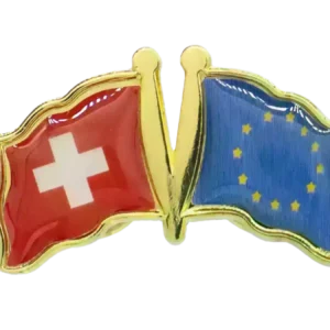 Pin, Double flag - EU/Switzerland