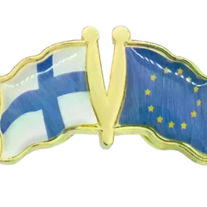 Pin, Double flag - EU/Finland