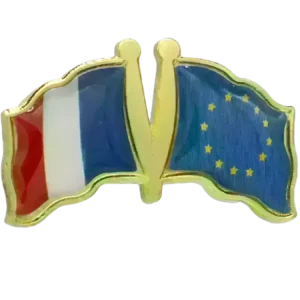 Pin, Double flag - EU/France