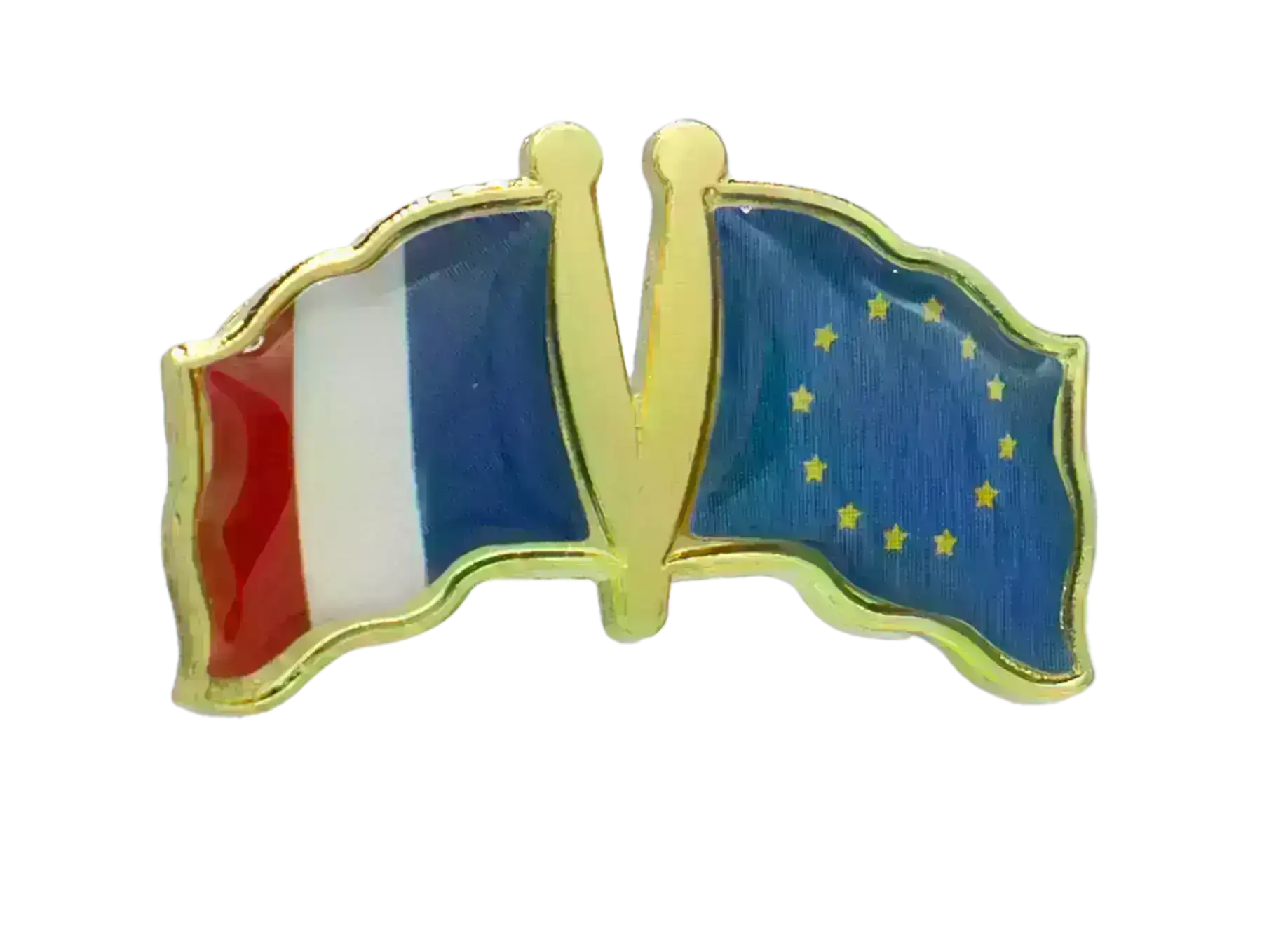 Pin, Double flag – France/EU