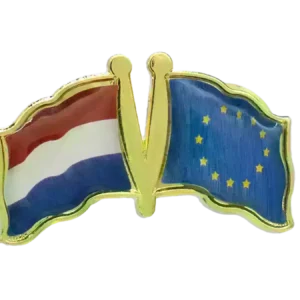 Pin, Double flag - EU/Netherlands-Holland