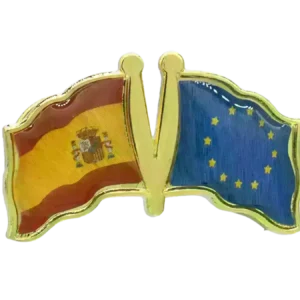 Pin, Double flag - EU/Spain
