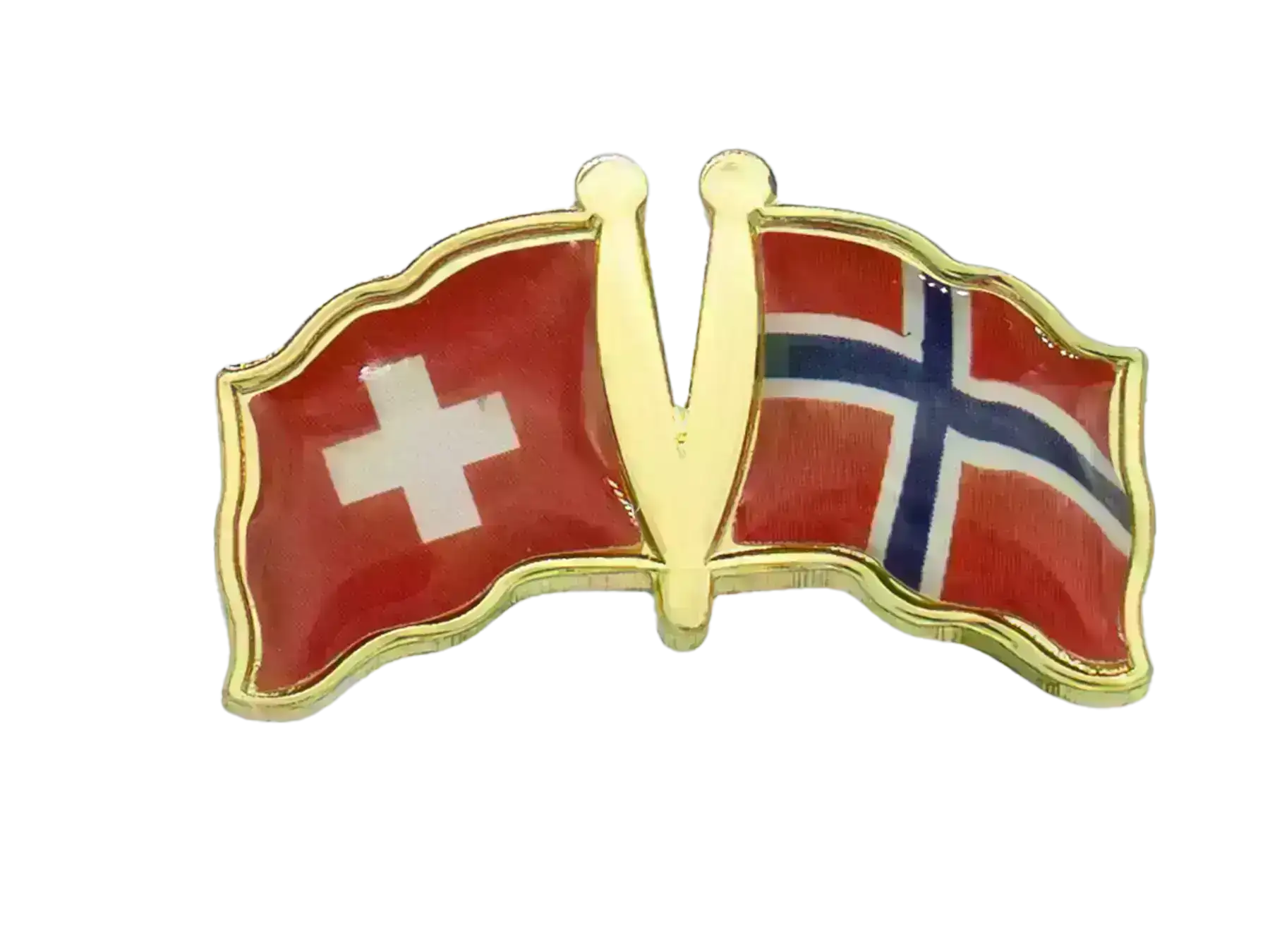 Pin, Double flag - Norway/Switzerland