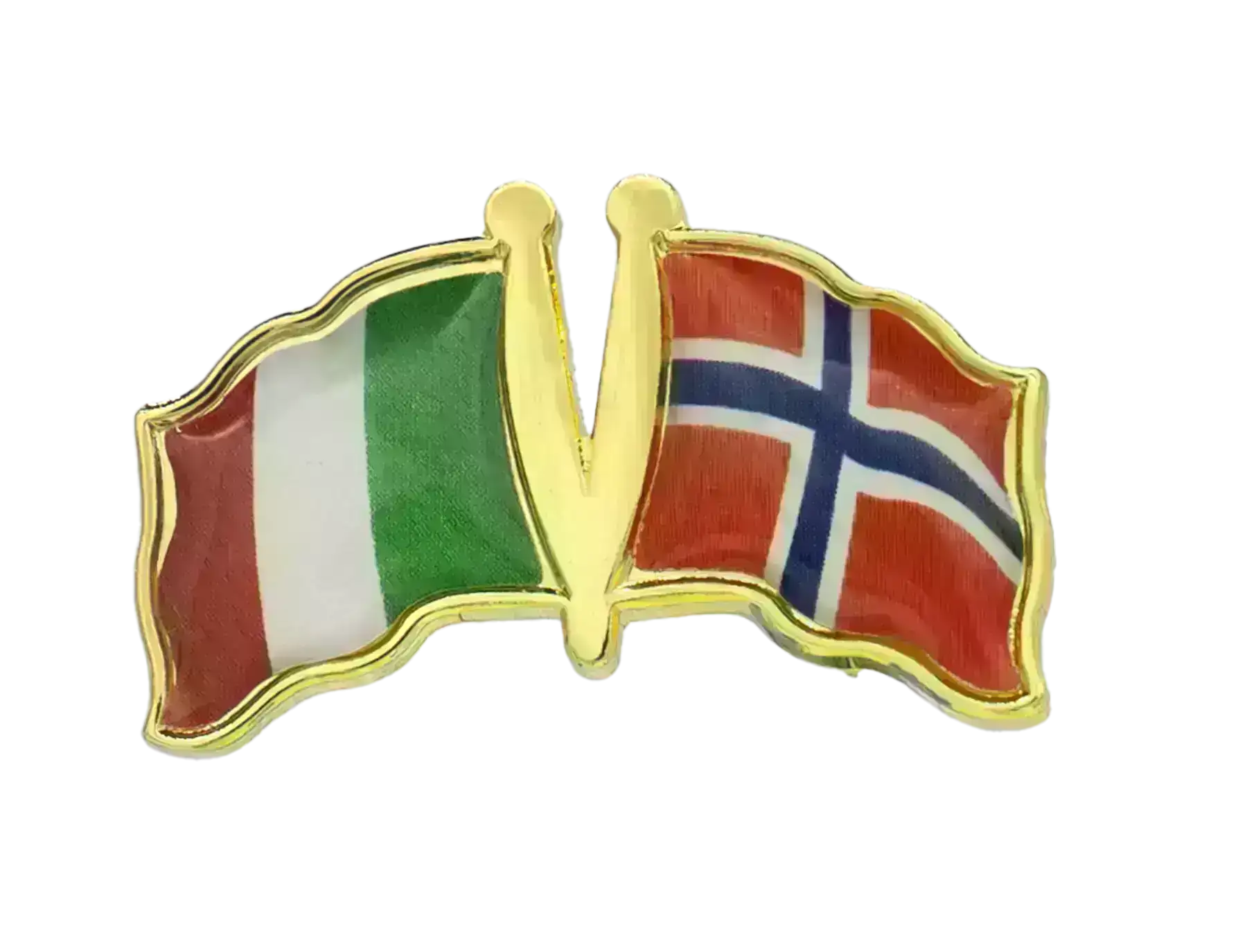 Pin, Double flag - Norway/Italy
