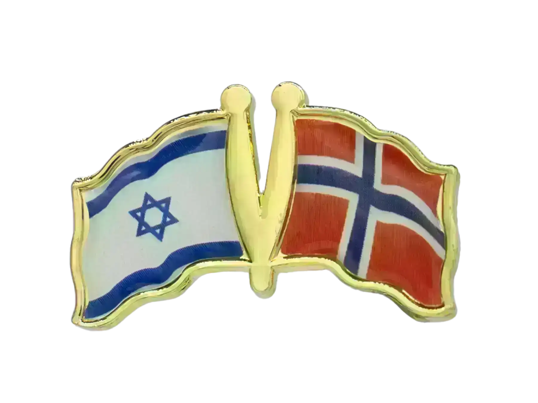 Pin, Double flag - Norway/Israel