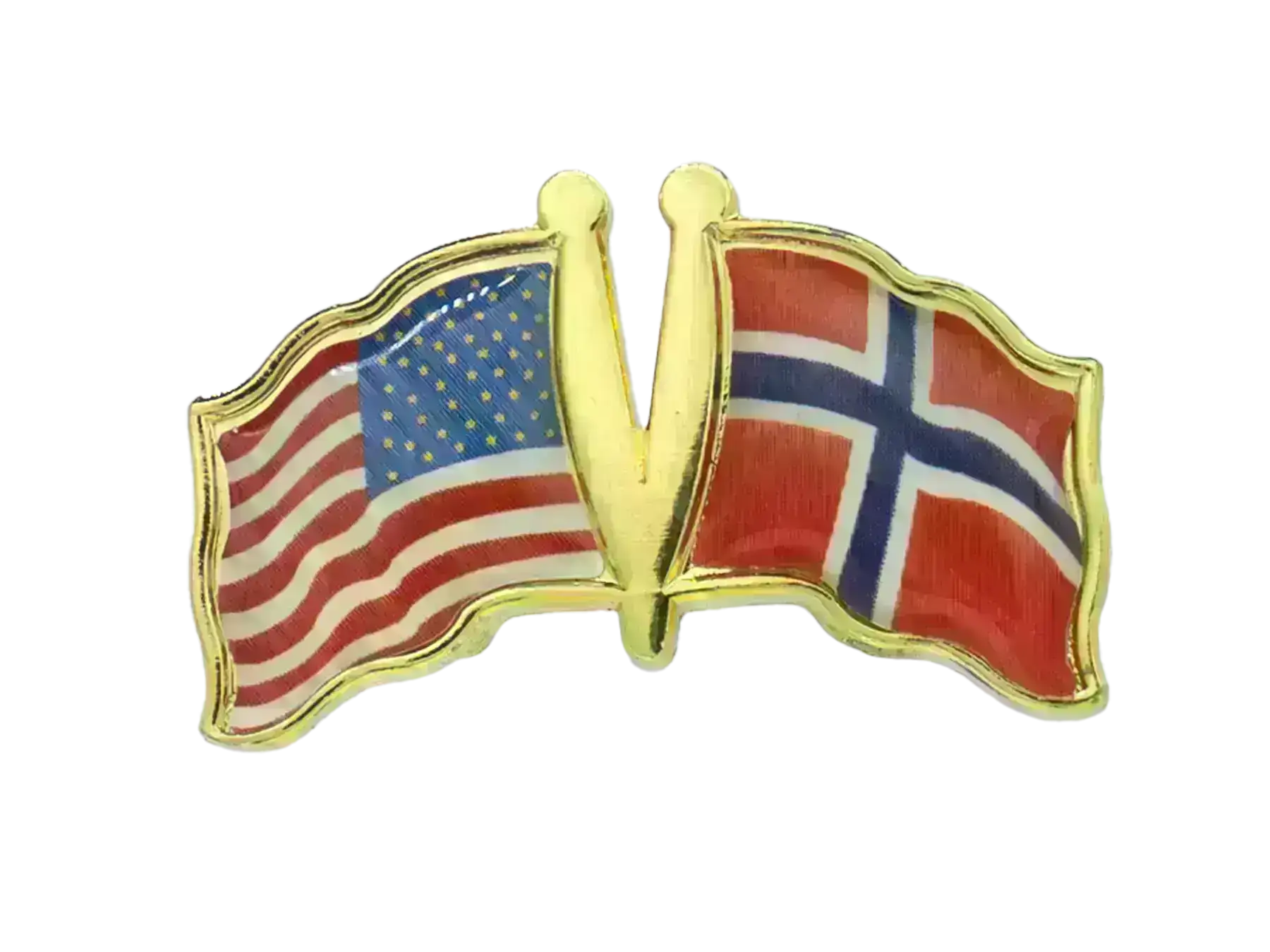 Pin, Double flag - Norway/USA