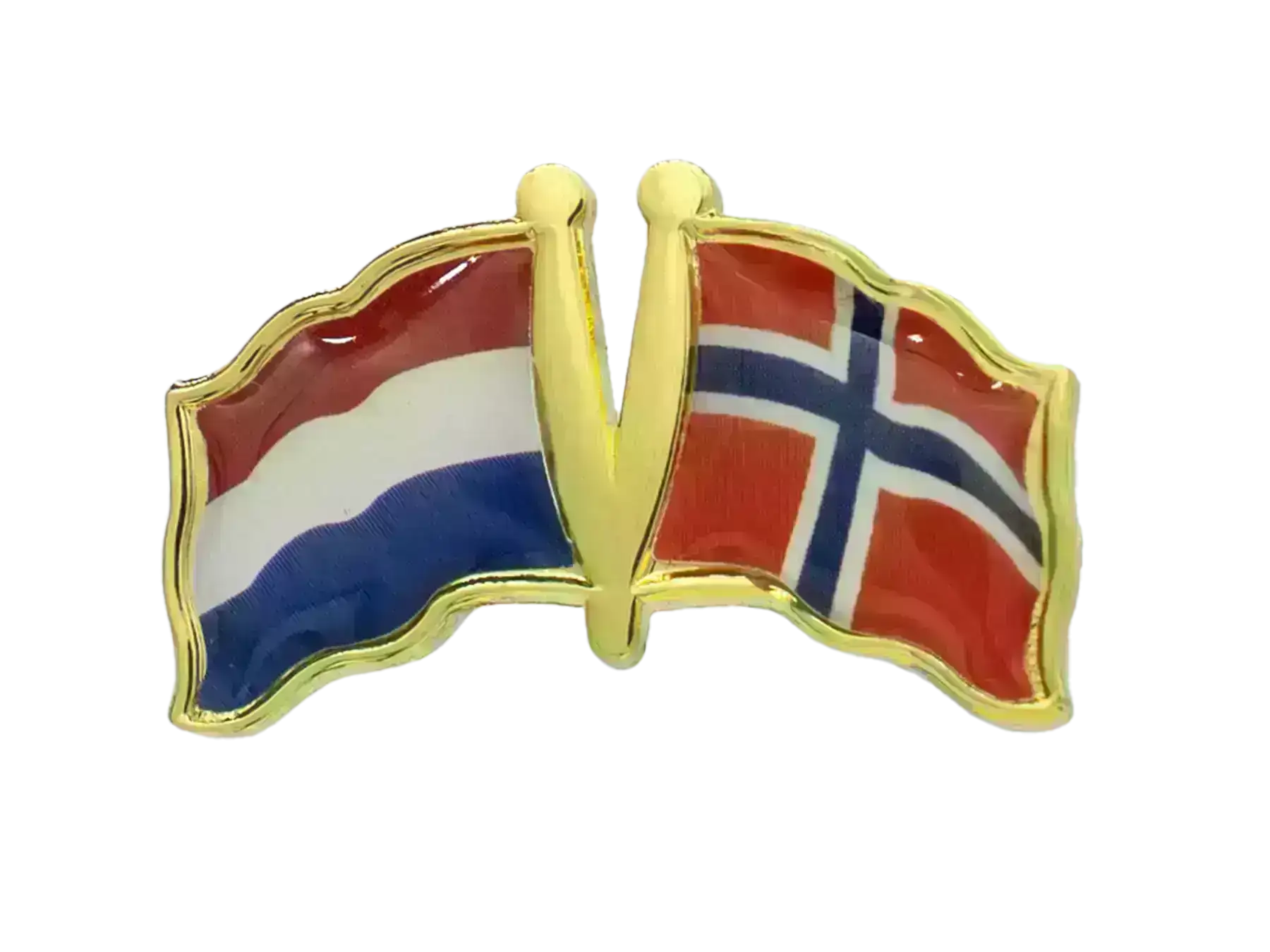 Pin, Double flag - Norway/Netherlands-Holland