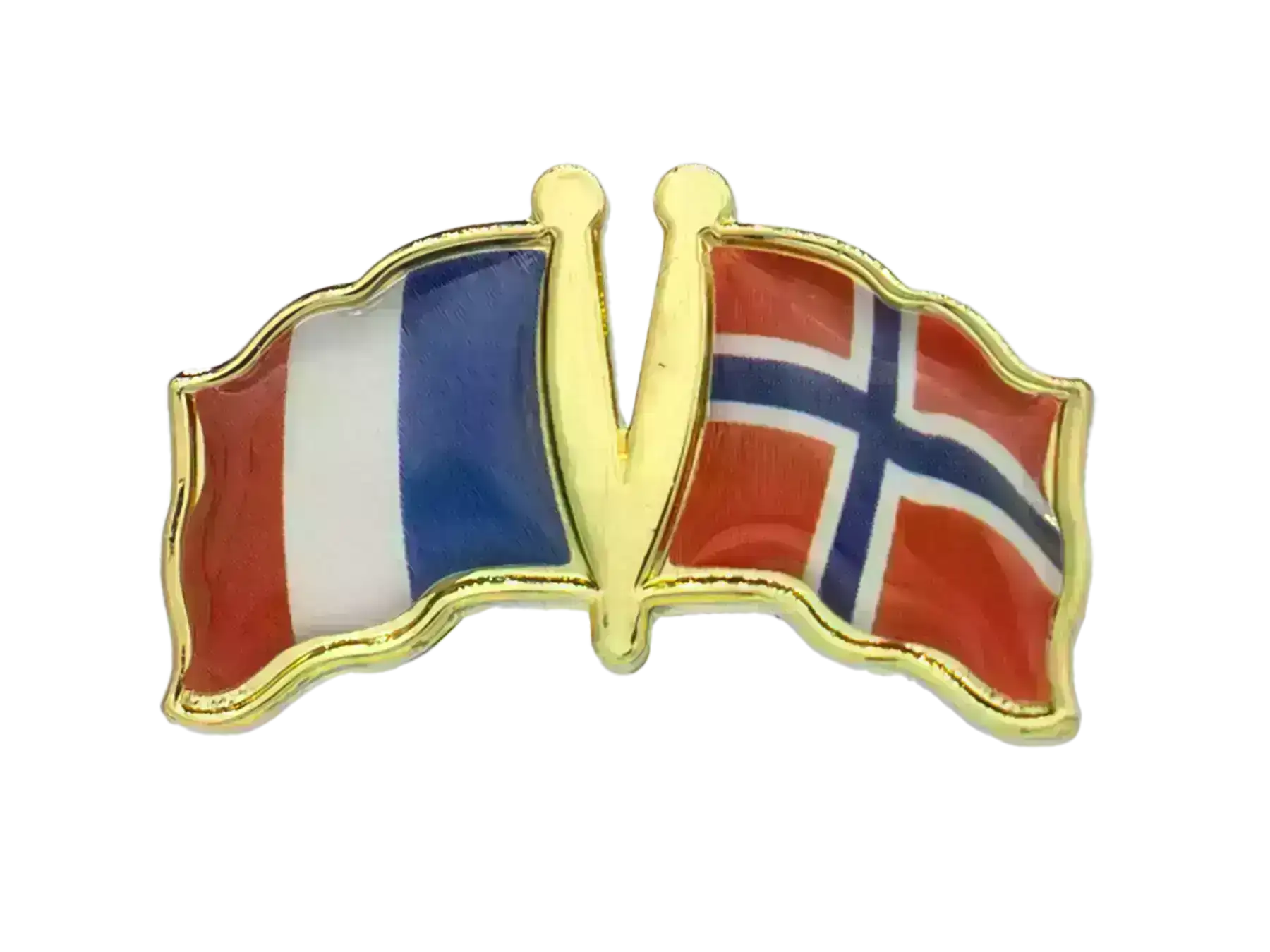 Pin, Double flag - Norway/France