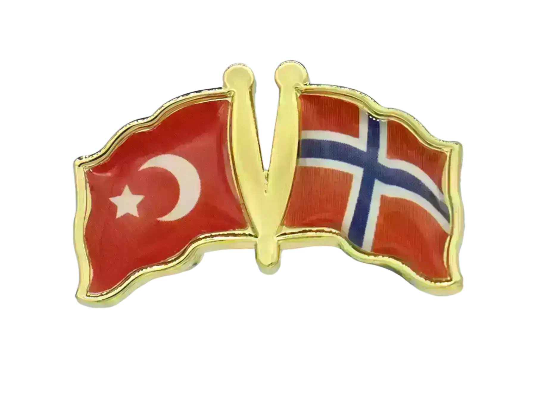 Pin, Double flag - Norway/Turkey