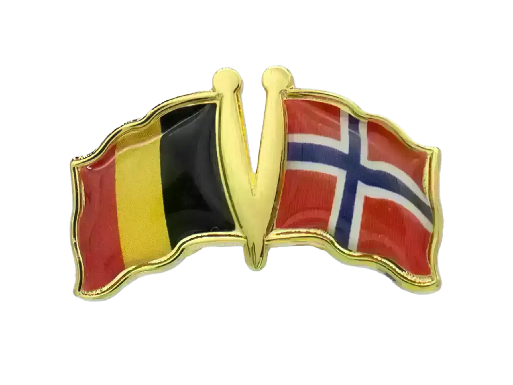 Pin, Double flag - Norway/Belgium