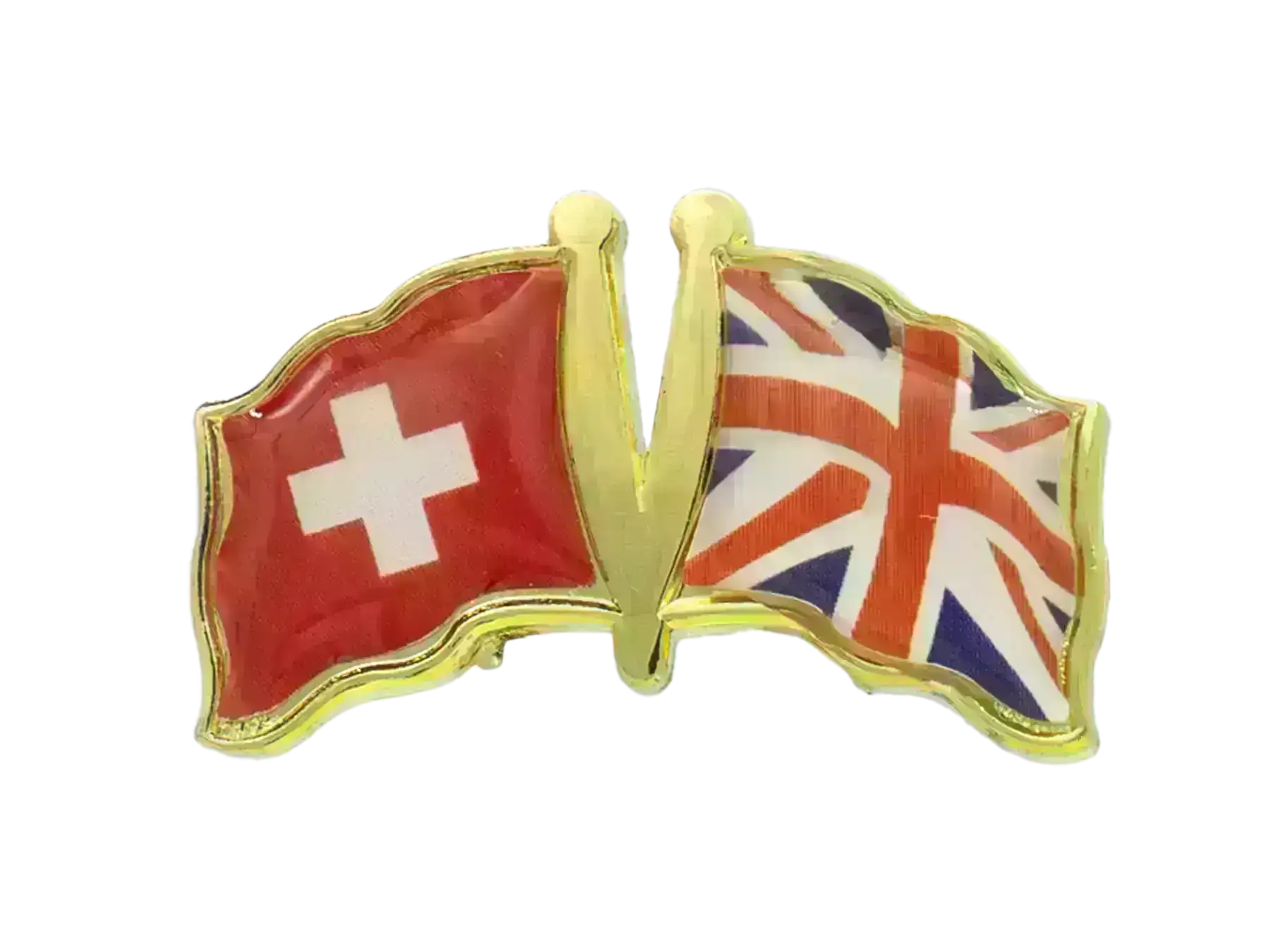 Pin, Double flag - Great Britain/Switzerland