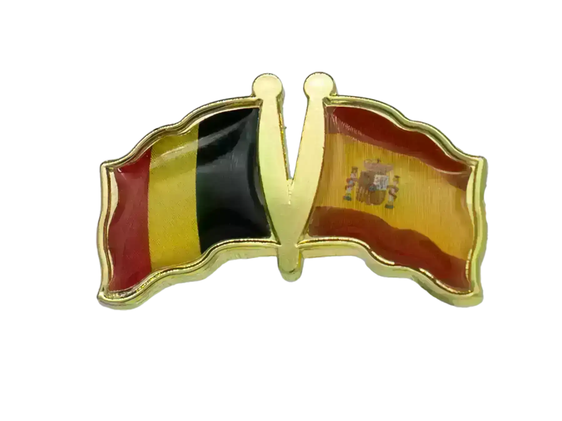 Pin, Double flag - Spain/Belgium