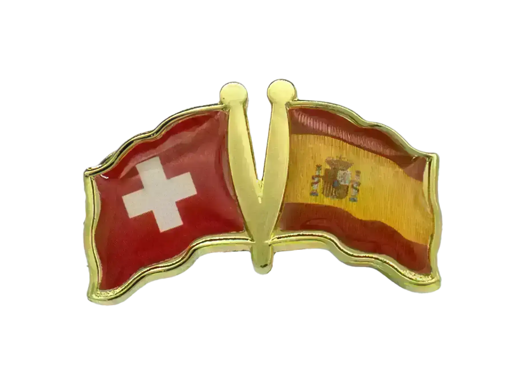 Pin, Double flag - Spain/Switzerland