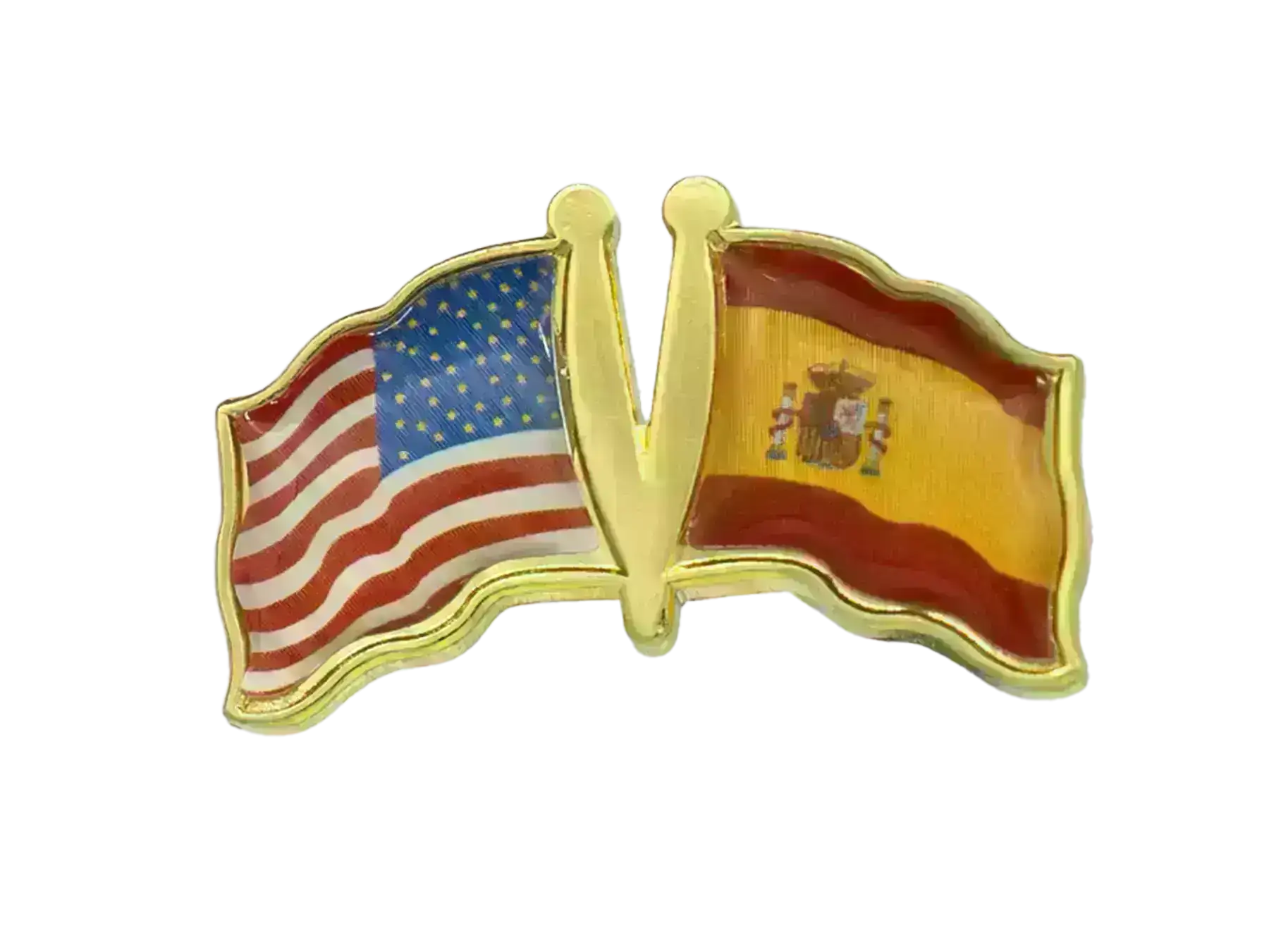 Pin, Double flag - Spain/USA