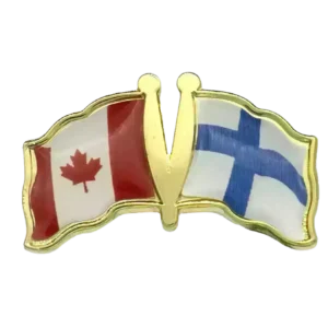 Pin, Double flag - Finland/Canada