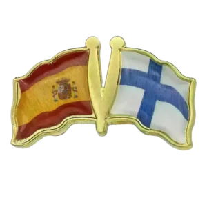 Pin, Double flag - Finland/Spain
