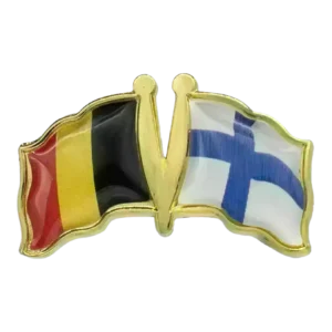 Pin, Double flag - Finland/Belgium