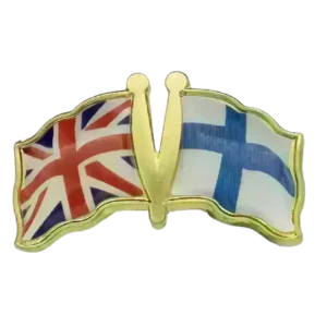 Pin, Double flag - Finland/USA