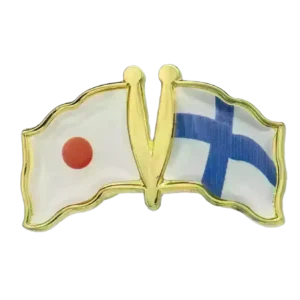 Pin, Double flag - Finland/Japan