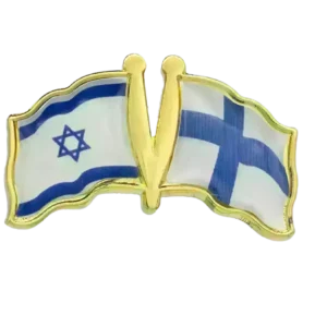 Pin, Double flag - Finland/Israel