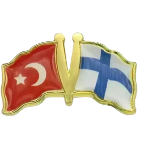 Pin, Double flag - Finland/Turkey