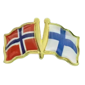 Pin, Double flag - Finland/Norway