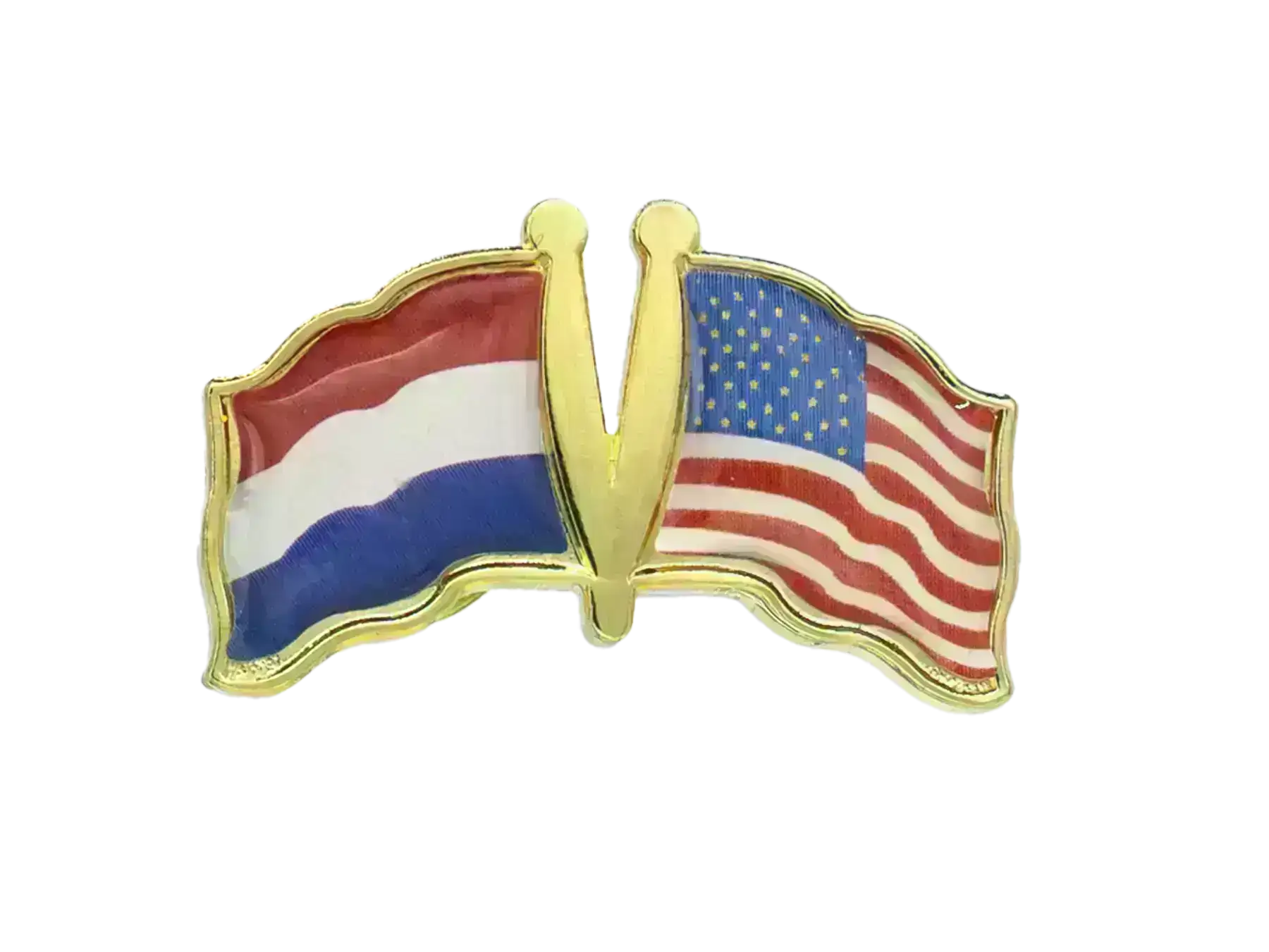 Pins, Double flag – USA/Netherland -Holland