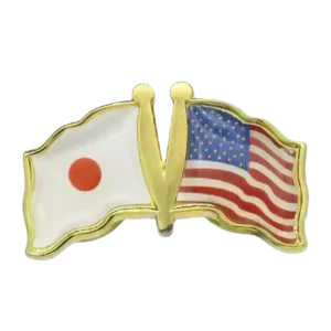Pins, Double flag USA/Japan