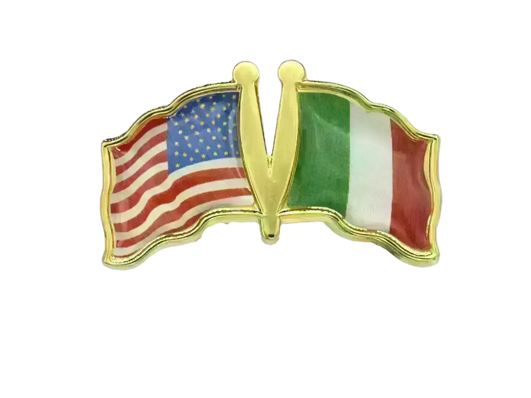 Pin, Double flag - Italy/USA
