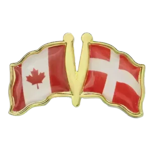 Pin, Double flag - Denmark/Canada