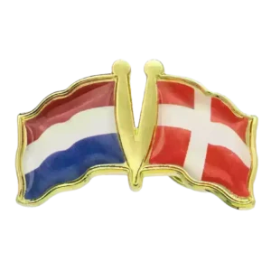 Pin, Double flag - Denmark/Netherlands-Holland