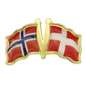 Pin, Double flag - Denmark/Norway
