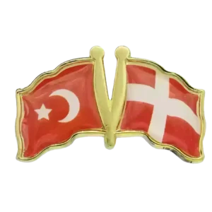 Pin, Double flag - Denmark/Turkey