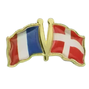 Pin, Double flag - Denmark/France