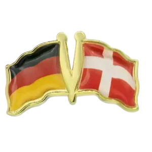 Pin, Double flag - Denmark/Germany