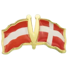 Pin, Double flag - Denmark/Austria