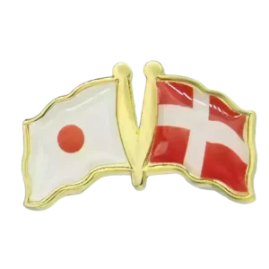 Pin, Double flag - Denmark/Japan