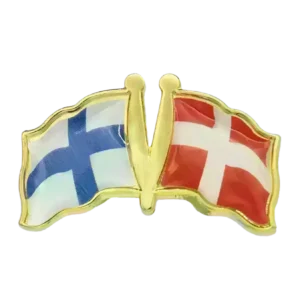 Pin, Double flag - Denmark/Finland