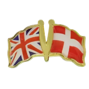 Pin, Double flag - Denmark/Great Britain