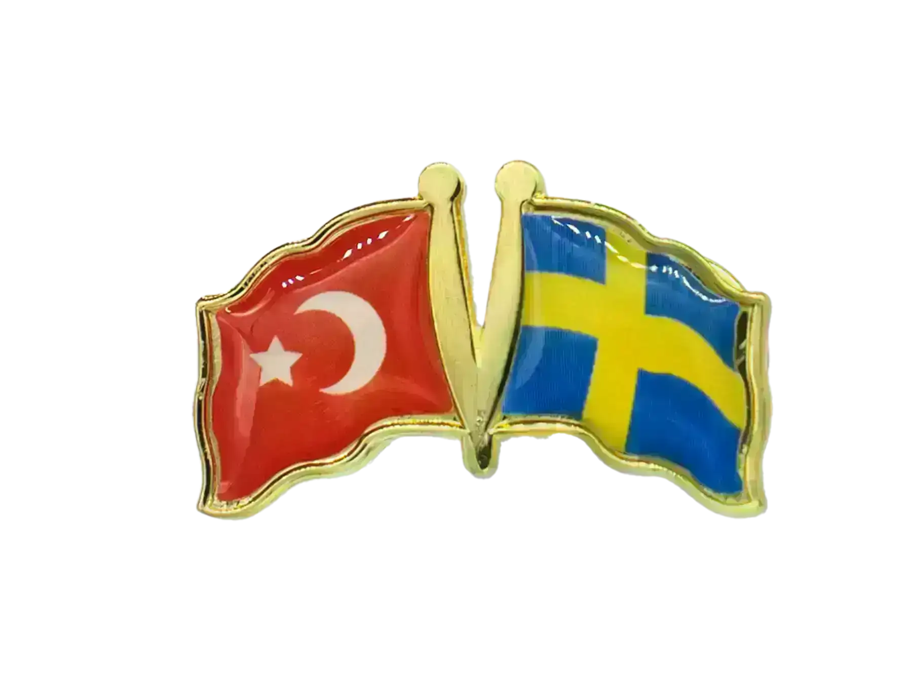 Pin, Double flag - Sweden/Turkey